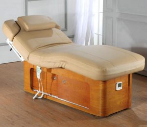 Luxury electric wood massage table facial bed spa equipment